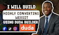 build and design your professional website using duda website builder