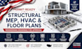 design structural, hvac, mep engineering drawing for building permits in florida
