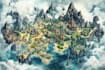 hand draw a fantasy map with digital watercolours