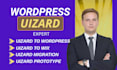 migrate claude to wordpress uizard template to squarespace wix webflow website