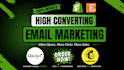 setup bulk email marketing campaign blast automation klaviyo flows mailchimp