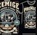 do premium classic car print logo t shirt design
