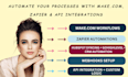 create make com automations, zapier automations, api integrations with hubspot