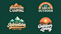 design realistic mountain logo for you