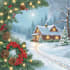 create a beautiful illustrated christmas card