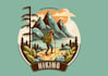 do modern hiking logo design