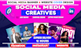 create website cover header and banner design