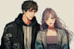 draw you an anime art style characters