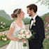 draw a couple portrait wedding portrait illustration