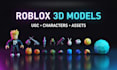 create custom roblox ugc  bundle character game assets 3d models with profession