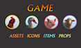 create wonderful 2d game assets, props, items, objects