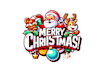 do modern unique christmas and happy new year logo design