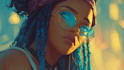 draw digital illustration in semi realistic style