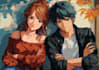 custom anime couple character art