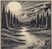 draw detailed linocut illustration