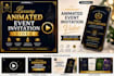 design a premium animated event invitation video