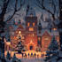 beautiful illustrated christmas card