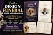 design funeral flyer and program, obituary poster, eulogy, and memorial flyer