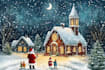 design a custom flat style christmas illustration