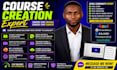 online course content creation, udemy course videos, lesson plan, course website