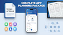 create a complete app plan with sketches, scope, and icons with required backend