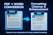 convert PDF to word, fix formatting and clean your images