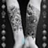 design a delicate fine line blackwork tattoo art