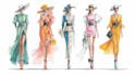 draw a professional fashion illustration