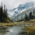 paint landscapes in watercolor