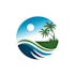 design beach landscape and lawncare logo