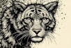 make a linocut tshirt design for brand