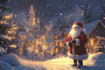 design a custom flat style christmas illustration