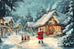 draw unique christmas illustration