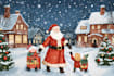 create a beautiful illustrated christmas card