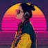 do illustration retrowave cyberpunk synthwave with my style