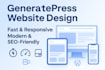 design responsive generatepress modern website with generateblocks pro