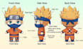 custom plush toy anime character reference sheet stuffed toy illustration