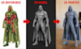 do custom 2d image to 3d model character action figure stl 3d printing model