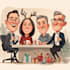 draw christmas caricature card