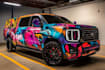 draw clean and professional car wrap, vehicle