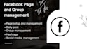 manage your facebook page setup and grown your fb group professionally