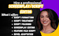 provide expert screenwriting, script editing, and script coverage, movie script