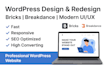build wordpress website design elementor bricks breakdance builder wix redesign