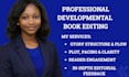 provide developmental editing and a detailed manuscript critique
