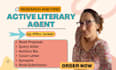 write your query letter, synopsis, bio, book proposal and find active agents