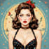create pin up girl illustration