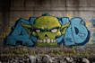 manually design graffiti street art canvas