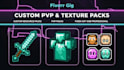create custom minecraft resource pack texture pack, pvp pack and pixel art asset