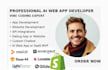 develop a professional website, web app with base44, lovable, vo, replit