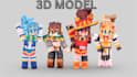 create stunning 3d voxel art, voxel nft characters, avatars and sandbox models